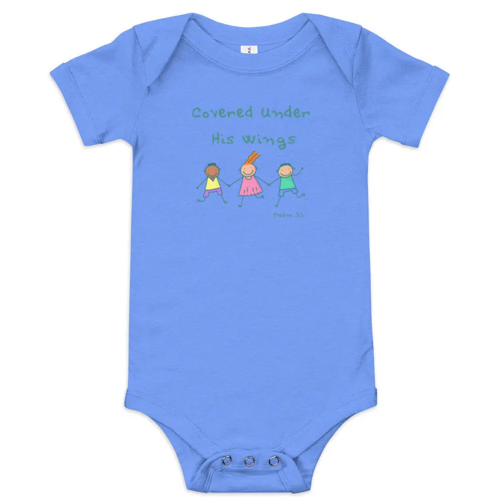 Covered Under His Wings Baby short sleeve one piece Its A Finished Work