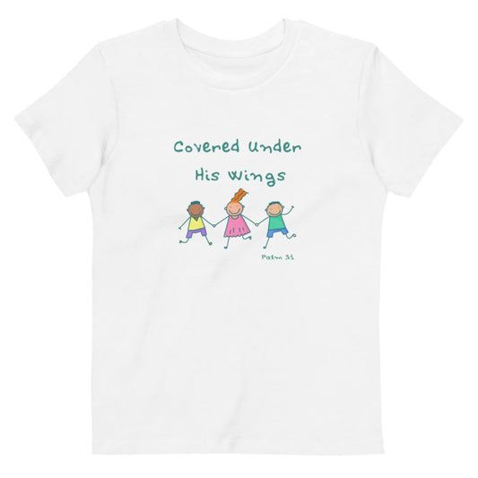 Covered Under His Wings kids t-shirt Its A Finished Work