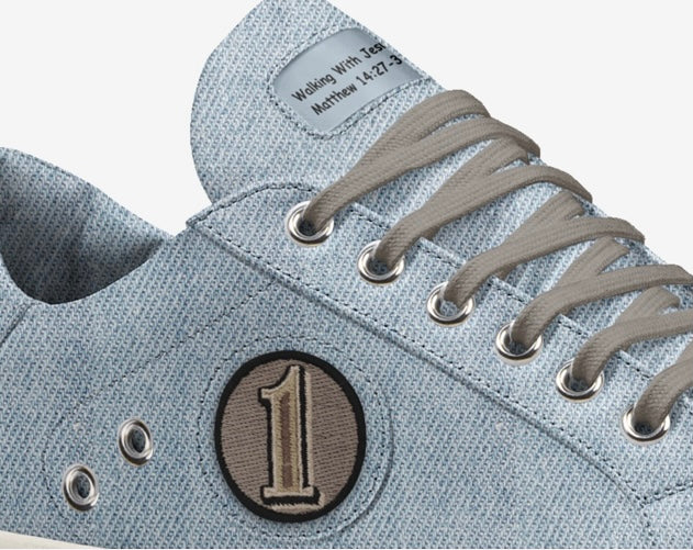 Eco Denim Sneakers - Saving Souls - Matthew 14:27-33 Walking With Jesus